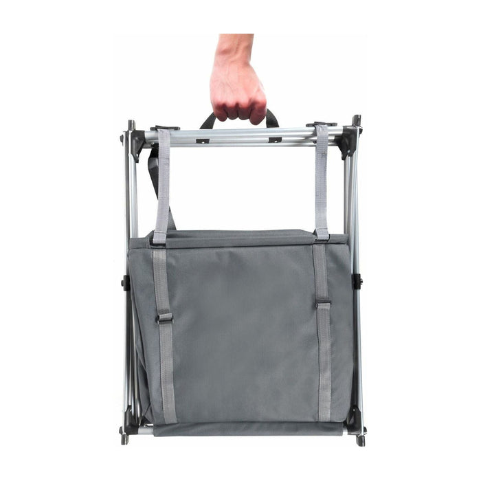 Camping Storage Cupboard Cabinet Folding Canvas Clothes Wardrobe 2 Shelves Camp Active - Dynamic Drive