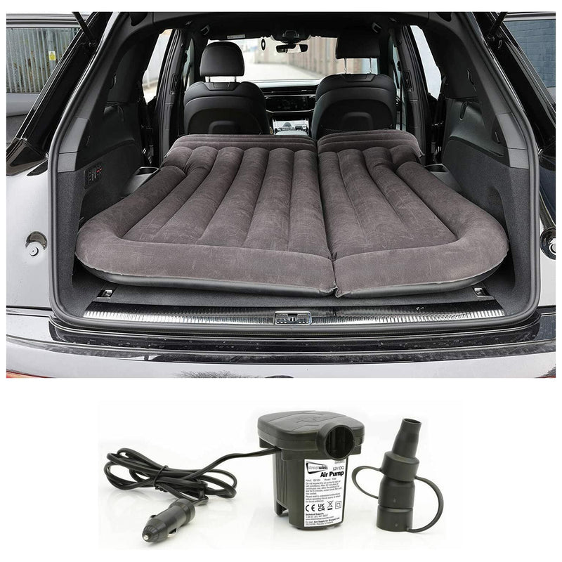 Camping Travel Inflatable Rear Car Boot Double Air Bed Mattress Grey Streetwize - Dynamic Drive