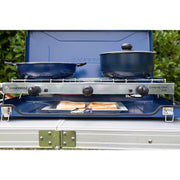 Campingaz Camping Chef Folding Double Burner Stove With Grill Campingaz - Dynamic Drive