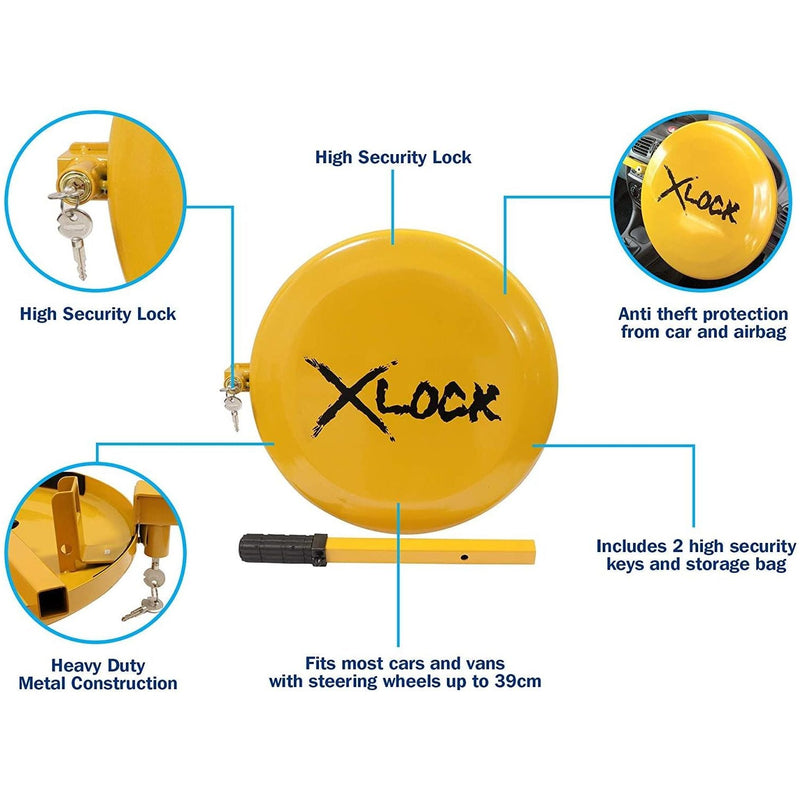 Car Anti Theft High Security Full Face Disc Cover Steering Wheel Lock SWUXSL2 Streetwize - Dynamic Drive