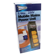 Caravan Camping 5 Way Mobile Mains USB Power Hookup Extension Lead RCD Unit C429 Leisurewize - Dynamic Drive