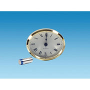 Caravan, Motorhome, Boat 72mm Brass Oval Clock White With Roman Numerals ME508 PLS - Dynamic Drive