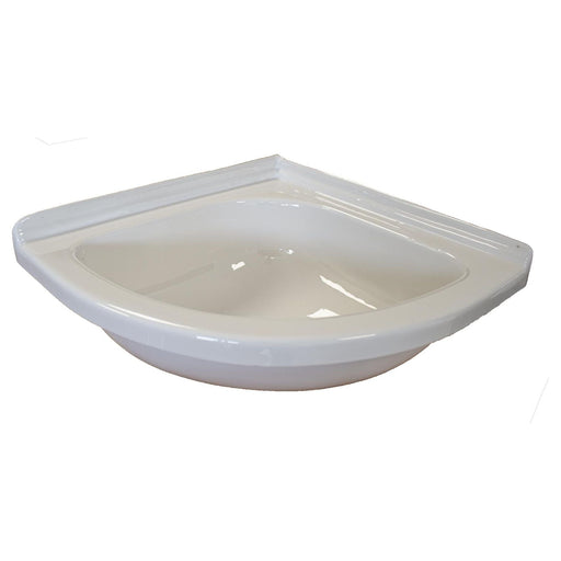 Caravan Motorhome Boat Bathroom White Plastic Corner Vanity Sink Bowl Camper Van Via Mondo - Dynamic Drive