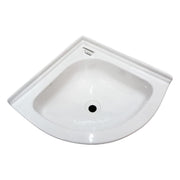Caravan Motorhome Boat Bathroom White Plastic Corner Vanity Sink Bowl Camper Van Via Mondo - Dynamic Drive