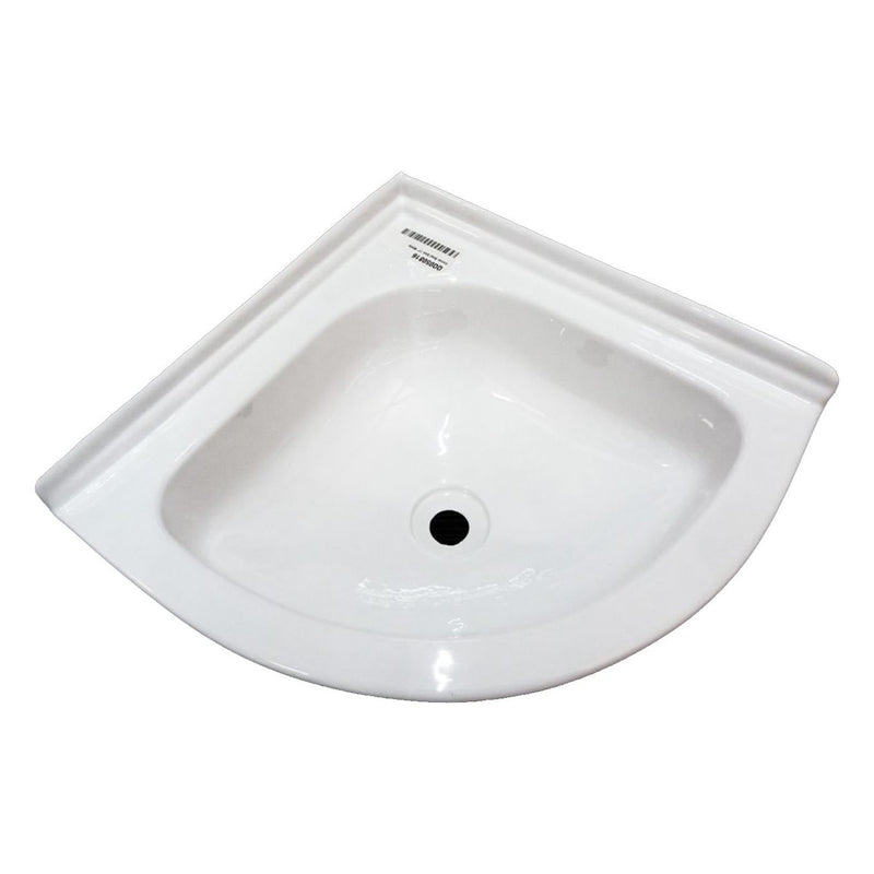 Caravan Motorhome Boat Bathroom White Plastic Corner Vanity Sink Bowl Camper Van Via Mondo - Dynamic Drive