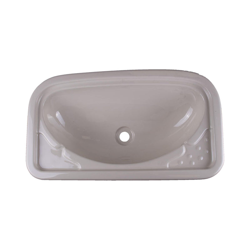 Caravan Motorhome Camper Boat Bathroom Ivory Plastic Vanity Sink Grove - Dynamic Drive
