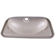 Caravan Motorhome Camper Boat Bathroom Ivory Plastic Vanity Sink Grove - Dynamic Drive