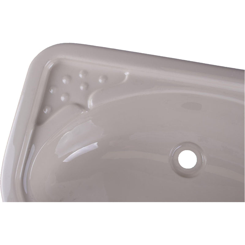 Caravan Motorhome Camper Boat Bathroom Ivory Plastic Vanity Sink Grove - Dynamic Drive