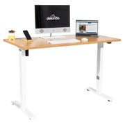 Dellonda Single Motor Adjustable-Height Electric Sit/Stand Desk - Oak Desktop Dellonda - Dynamic Drive