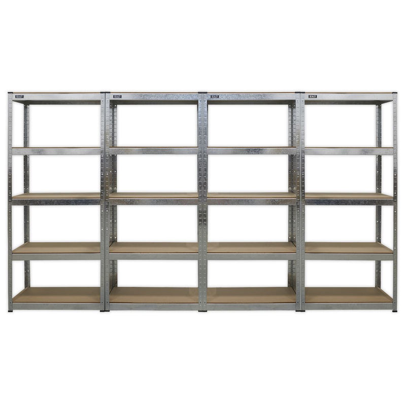 Sealey Racking Unit 5 Shelf 150kg Capacity Per Level - Set of 4 AP6150GSCOMBO Sealey - Dynamic Drive