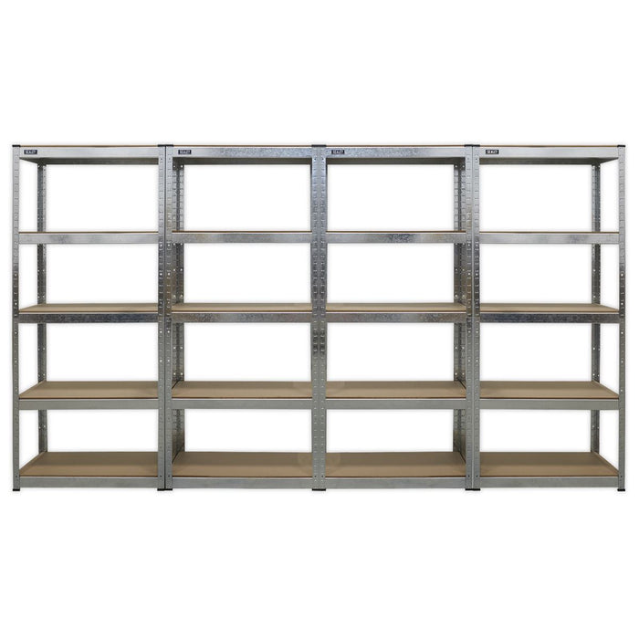 Sealey Racking Unit 5 Shelf 150kg Capacity Per Level - Set of 4 AP6150GSCOMBO Sealey - Dynamic Drive