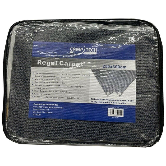 Camptech Regal Camptech Awning Breathable Grey Groundsheet Carpet Matting - 3 x 2.5 m Camptech - Dynamic Drive