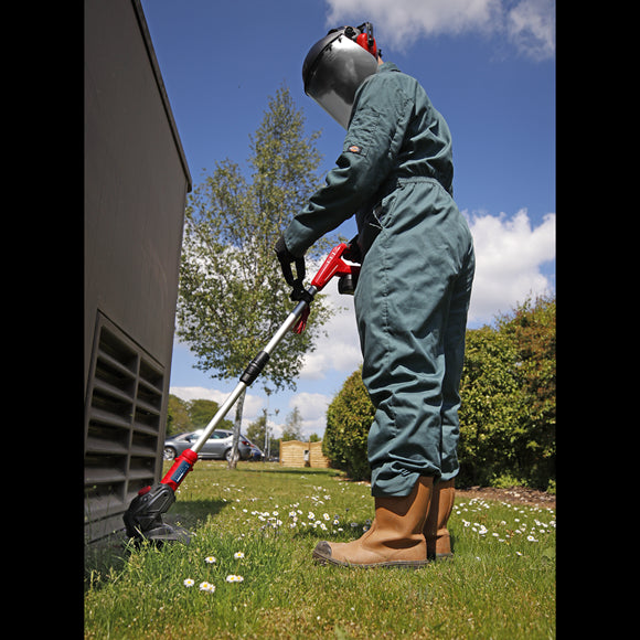 Sealey Cordless Grass Strimmer 20V Lawn Cutter Garden 4Ah Battery and Charger Sealey  - Dynamic Drive