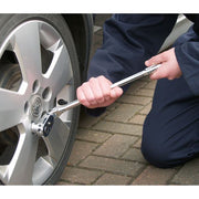 Sealey Ratchet Socket Wrench Flexi Head 445mm 1/2" Drive Pear Head Flip Reverse Sealey  - Dynamic Drive