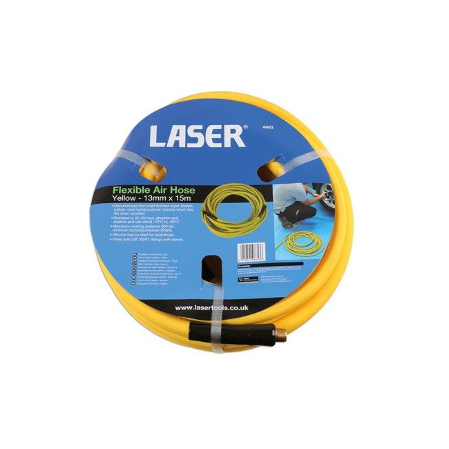Laser Flexible Air Hose 13mm x 15m 6653 Laser - Dynamic Drive