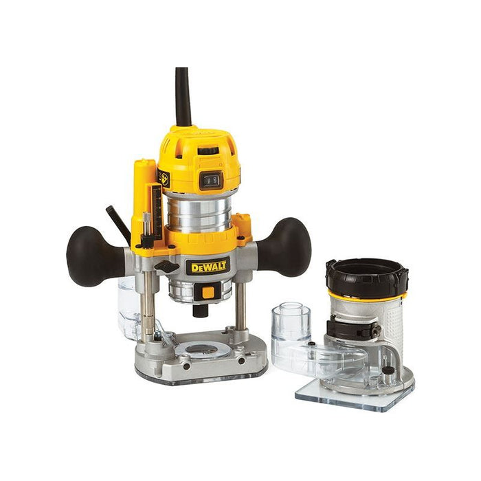 Dewalt Power Tools D26204K 1/4in Premium Plunge & Fixed Base Combi Router 900W 240V DeWALT Power Tools - Dynamic Drive