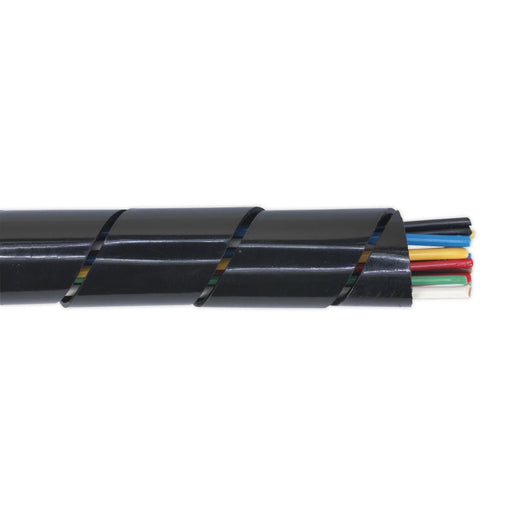 Sealey Spiral Wrap Cable Sleeving22-44mm 10m SWS2244 Sealey - Dynamic Drive