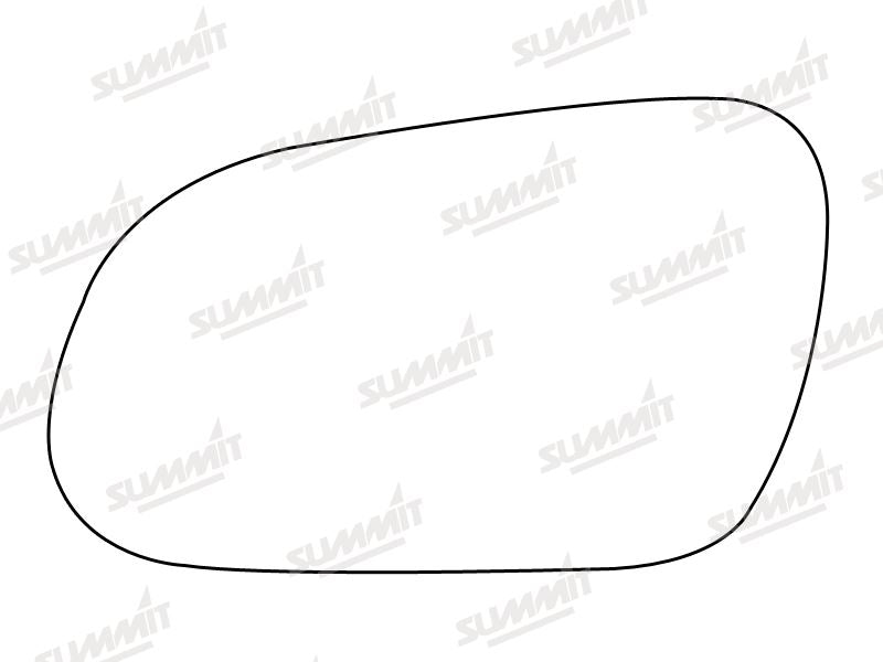 Summit Heated Base Plate With Standard Mirror Glass fits VW Fox 05 on LHS Summit - Dynamic Drive