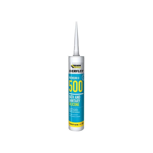 Everbuild Sika 500 Bath & Sanitary Silicone Sealant Ivory 290ml Everbuild Sika - Dynamic Drive