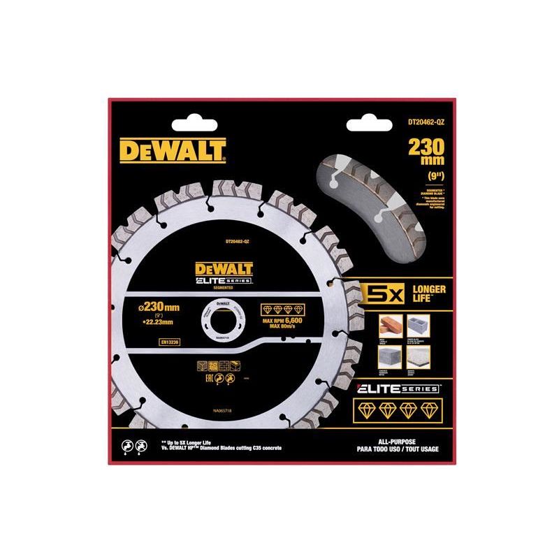 Dewalt Power Tools ELITE SERIES™ All Purpose Diamond Segmented Wheel 230 x 22.2mm DeWALT Power Tools - Dynamic Drive