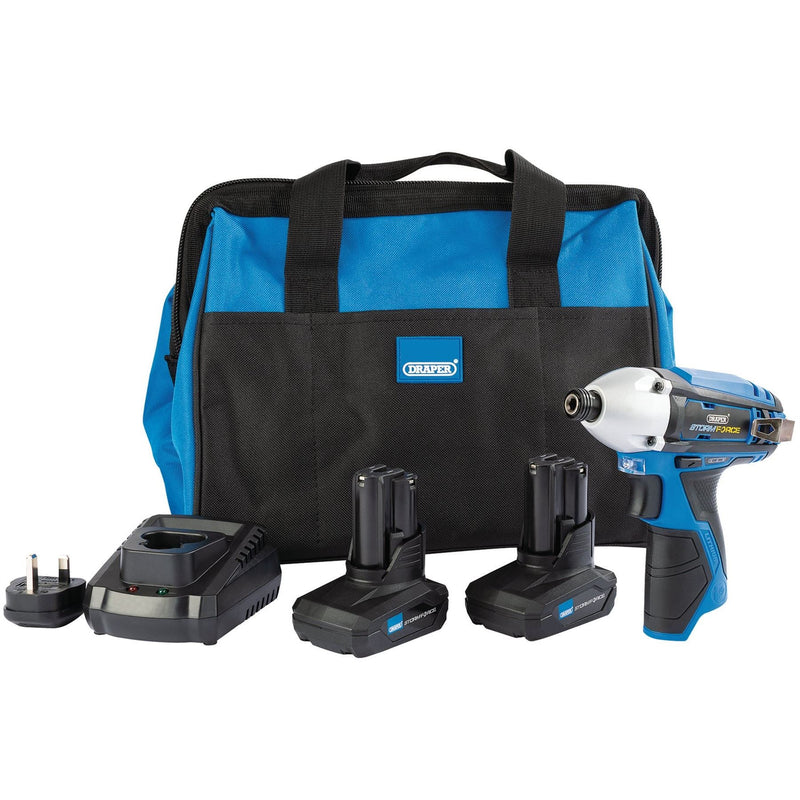 Draper Storm Force 10.8V Power Interchange Impact Driver Kit, 2 x 4.0Ah Batterie Draper - Dynamic Drive