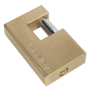 Sealey Brass Shutter Padlock 76mm Sealey - Dynamic Drive