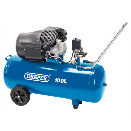 Draper Direct Drive V-Twin Air Compressor, 100L, 2.2kW 65396 Draper - Dynamic Drive
