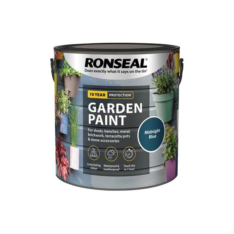 Ronseal Garden Paint Midnight Blue 2.5 litre Ronseal - Dynamic Drive