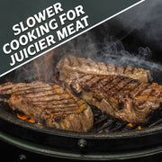 Dellonda Deluxe 22"(56cm) Ceramic Kamado Style BBQ with Wheeled Stand Dellonda - Dynamic Drive