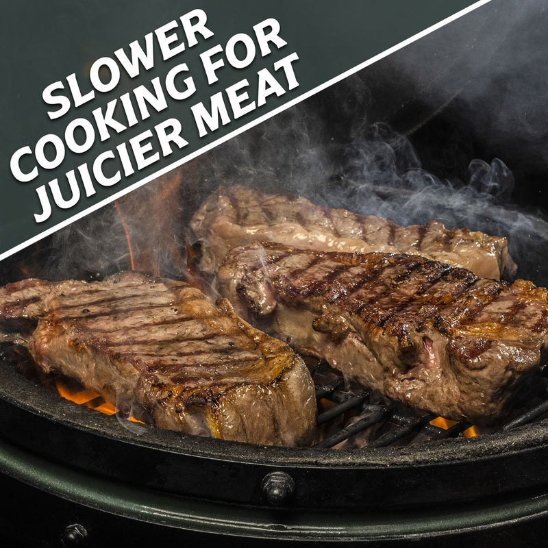 Dellonda Deluxe 22"(56cm) Ceramic Kamado Style BBQ with Wheeled Stand Dellonda - Dynamic Drive