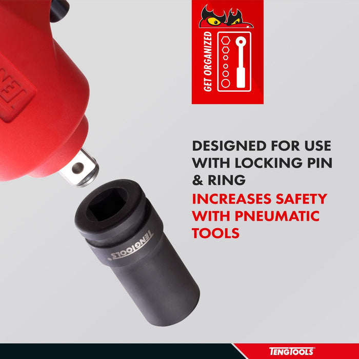 Teng Tools 1" Deep Thinwall Impact Socket DIN Metric 24mm Teng Tools - Dynamic Drive
