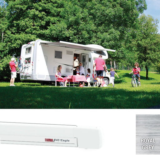 Fiamma F45 Eagle 350 Awning, Polar White Royal Grey Fiamma - Dynamic Drive