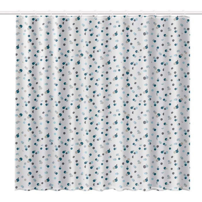 Shower Curtain White & Green Dot 234701 Rayen - Dynamic Drive