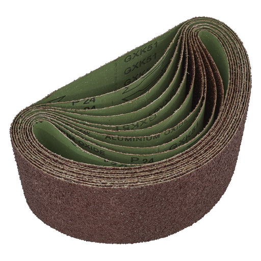Sealey Sanding Belt 100 x 610mm 24Grit Pack of 5 WSB61245 Sealey - Dynamic Drive