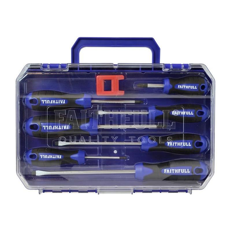 Faithfull Soft Grip Screwdriver Set, 8 Piece Faithfull - Dynamic Drive