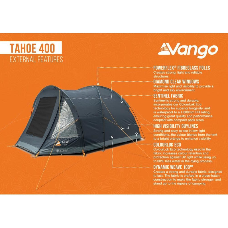 Vango Tahoe 400 Tent Deep Blue Vango - Dynamic Drive