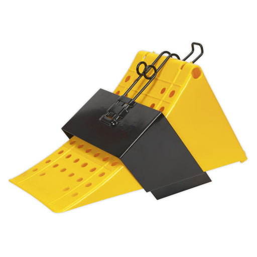 Sealey Wheel Chock with Bracket Commercial CV127 Sealey - Dynamic Drive