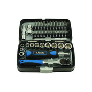 Laser Socket & Bit Set 1/4"D 38pc 5960 Laser - Dynamic Drive