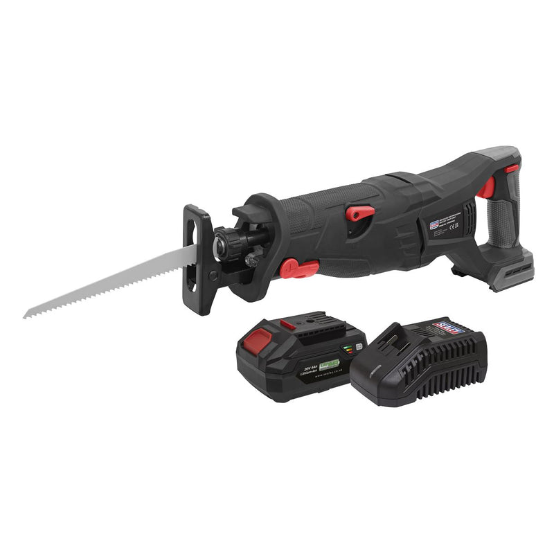 Sealey Brushless Reciprocating Saw 20V 4Ah SV20 Series Kit CP20VRSXKIT1 Sealey - Dynamic Drive