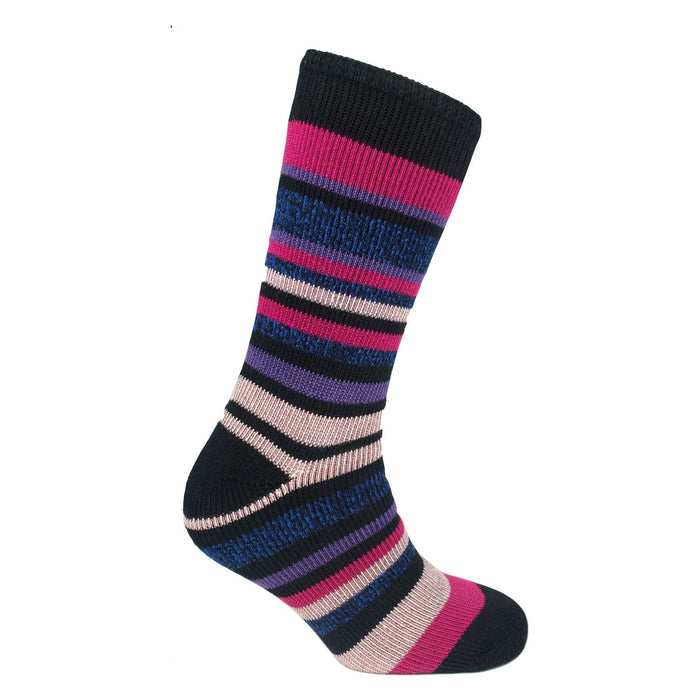 Ladies thermal insulated striped socks (assorted colours) 2628 UK Camping And Leisure - Dynamic Drive