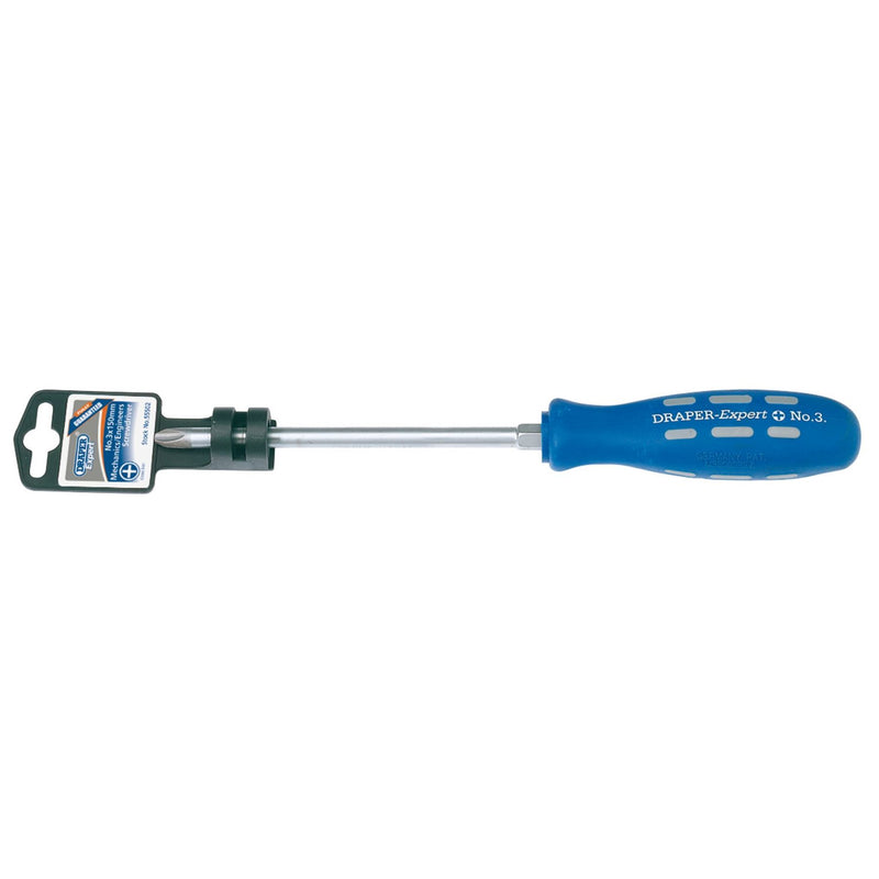 Draper Expert Cross Slot Mechanic's Screwdriver, No.3 x 150mm 55502 Draper - Dynamic Drive