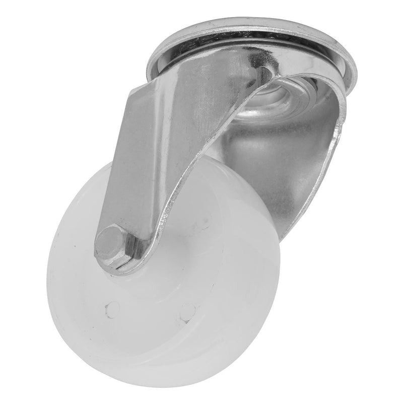 Sealey Heavy-Duty Nylon Castor Wheel Bolt Hole80mm Trade SCW480SBEM Sealey - Dynamic Drive