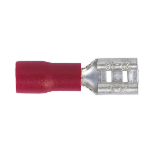 Sealey Push-On Terminal 4.8mm Female Red Pack of 100 RT20 Sealey - Dynamic Drive