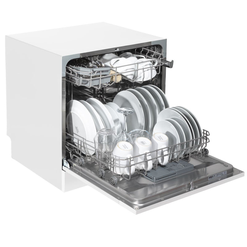 Baridi Tabletop Dishwasher 8 Place Settings 8L Capacity - White DH86 Baridi - Dynamic Drive