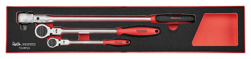 Teng Tools Long Arm Ratchet Flex Head Set FOAMX4 3 pieces Town Tools - Dynamic Drive