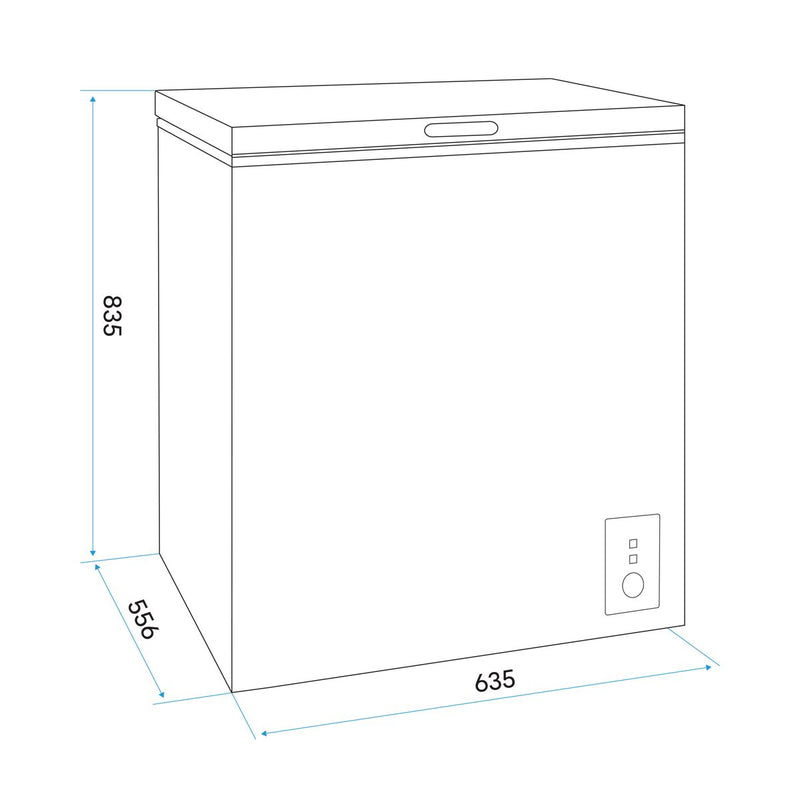 Baridi Freestanding Chest Freezer 142L Capacity - Black DH152 Baridi - Dynamic Drive
