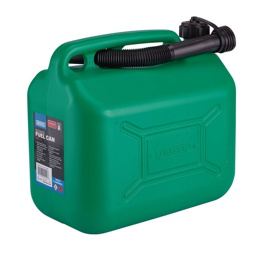 Draper Plastic Fuel Can, 10L, Green 09055 Draper - Dynamic Drive