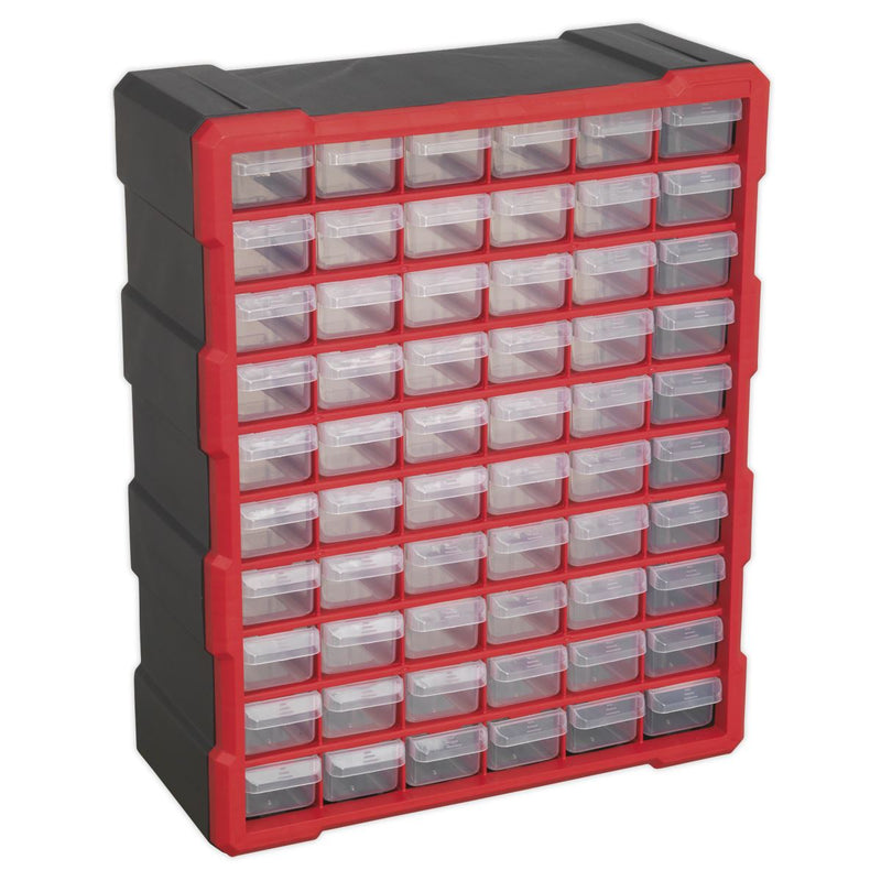 Sealey Cabinet Box 60 Drawer Red/Black APDC60R Sealey - Dynamic Drive