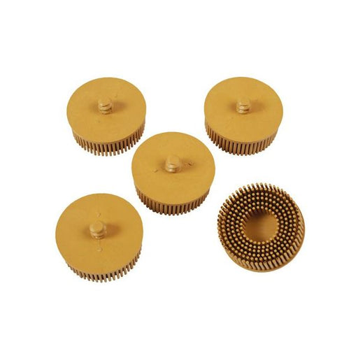 Connect Abracs Quick Lock Bristle Brush 50mm x P80 Yellow 5pc 32199 Tool Connection - Dynamic Drive