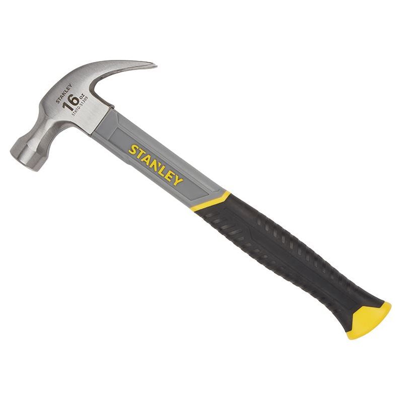 Stanley® Hand Tools Curved Claw Hammer Fibreglass Shaft 450g (16oz) STANLEY® Hand Tools - Dynamic Drive